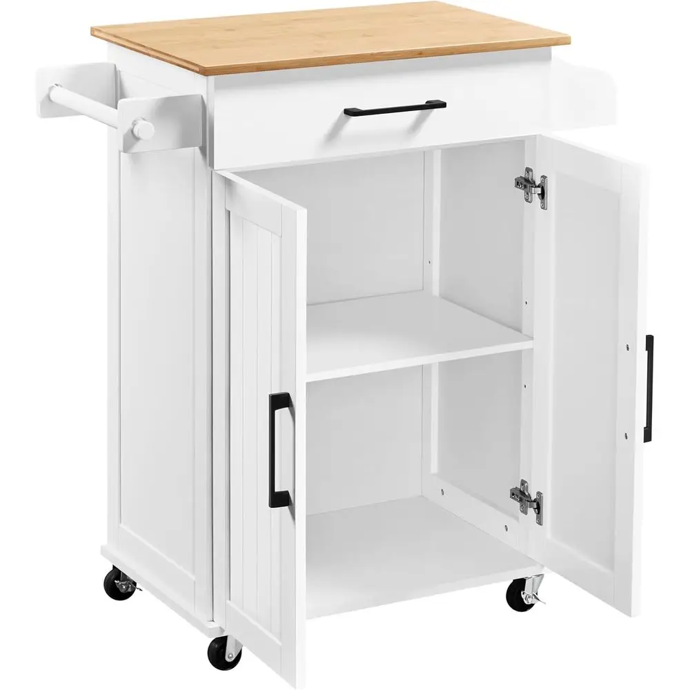 Coffee Equipment Rack - Carrinho de Cozinha Branco com Prateleira