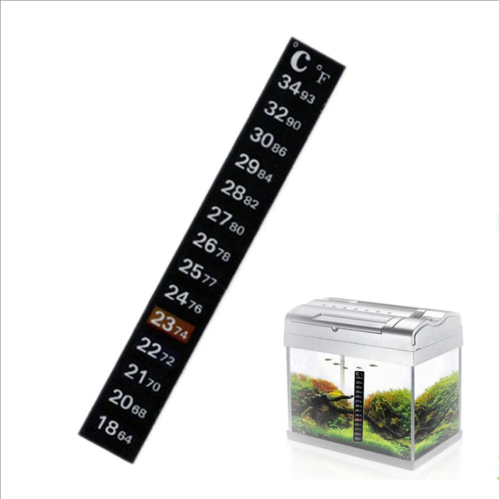 Temperature Strip Thermometer - Termômetro Adesivo para Aquário (5/10 Peças)