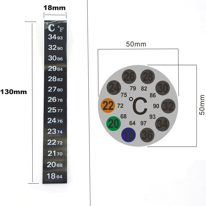 Temperature Strip Thermometer - Faixa adesiva para tanque de peixes