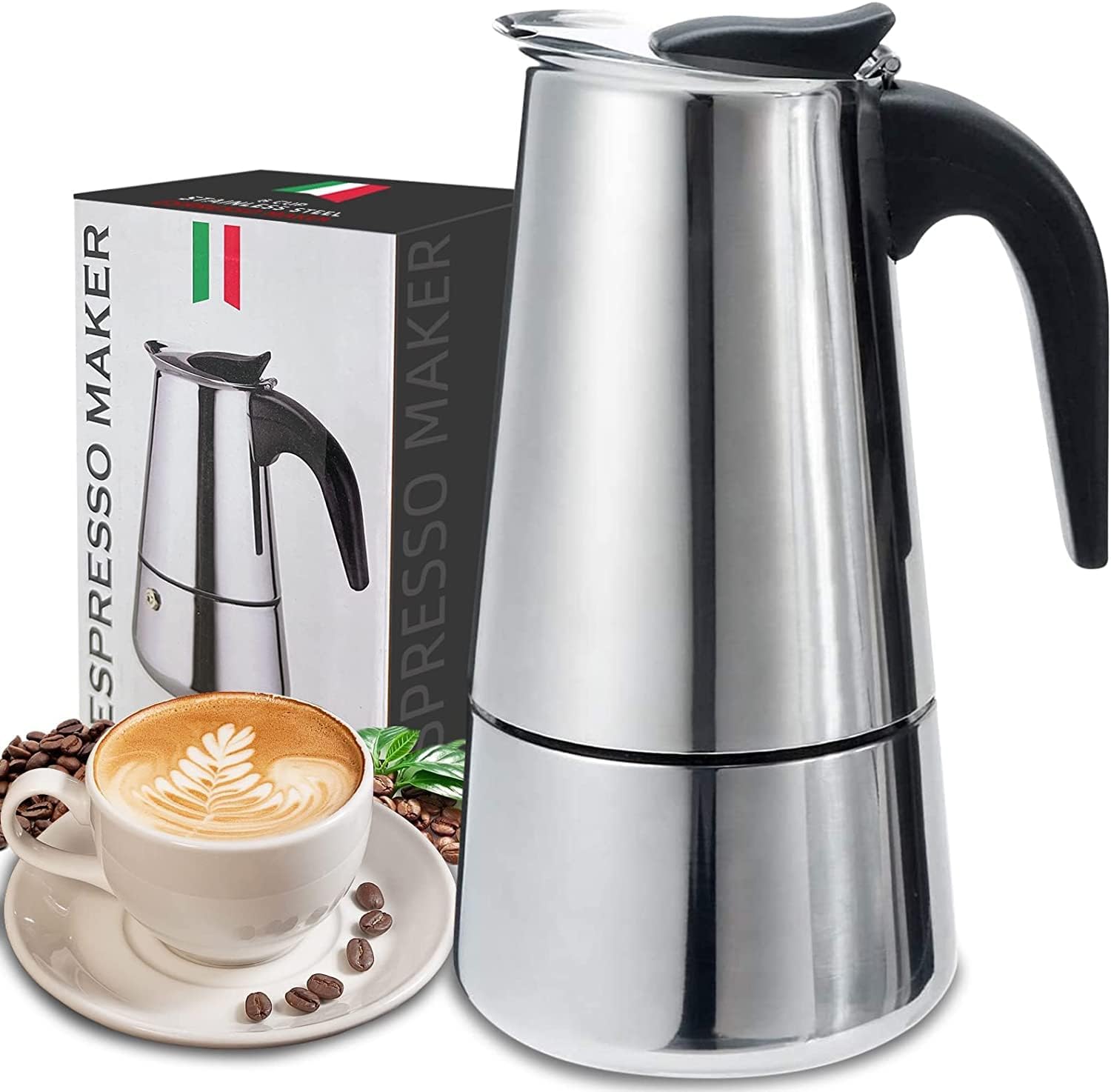 Hero Coffee Equipment - 4/6/9 Xícaras Moka Pot Caffe Máquina