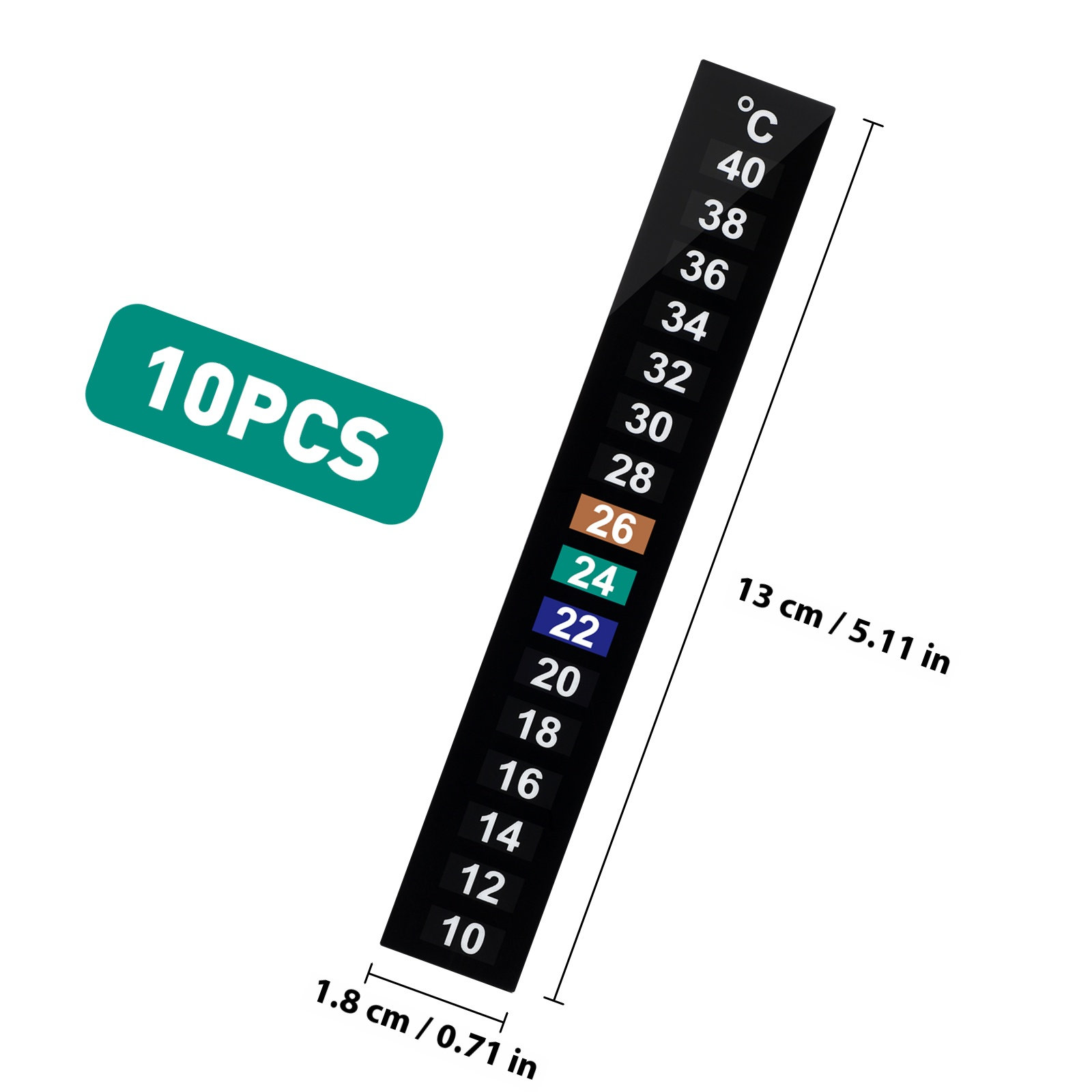 10 Peças Termômetro Adesivo de - Temperature Strip Thermometer avaliação e preço