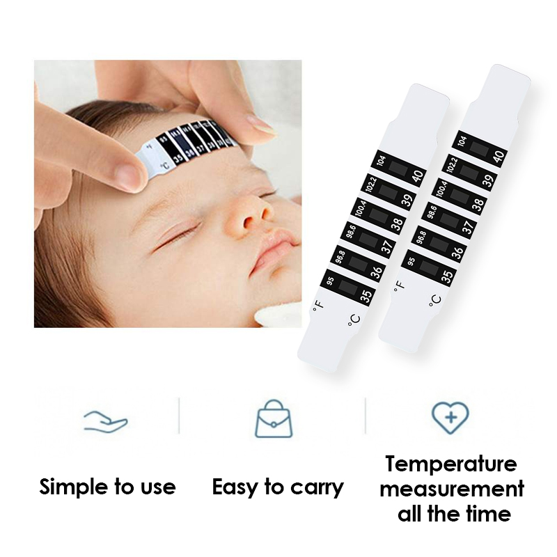 Termômetro infantil c2091, 5 u - Temperature Strip Thermometer avaliação e preço