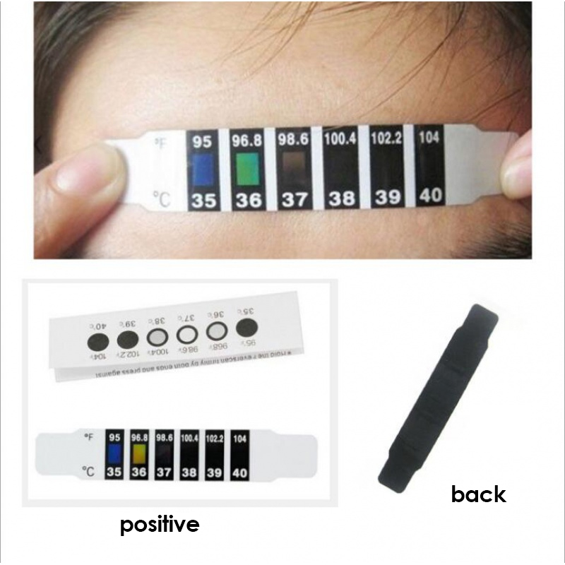 Termômetro infantil c2091, 5 u - Temperature Strip Thermometer avaliação e preço