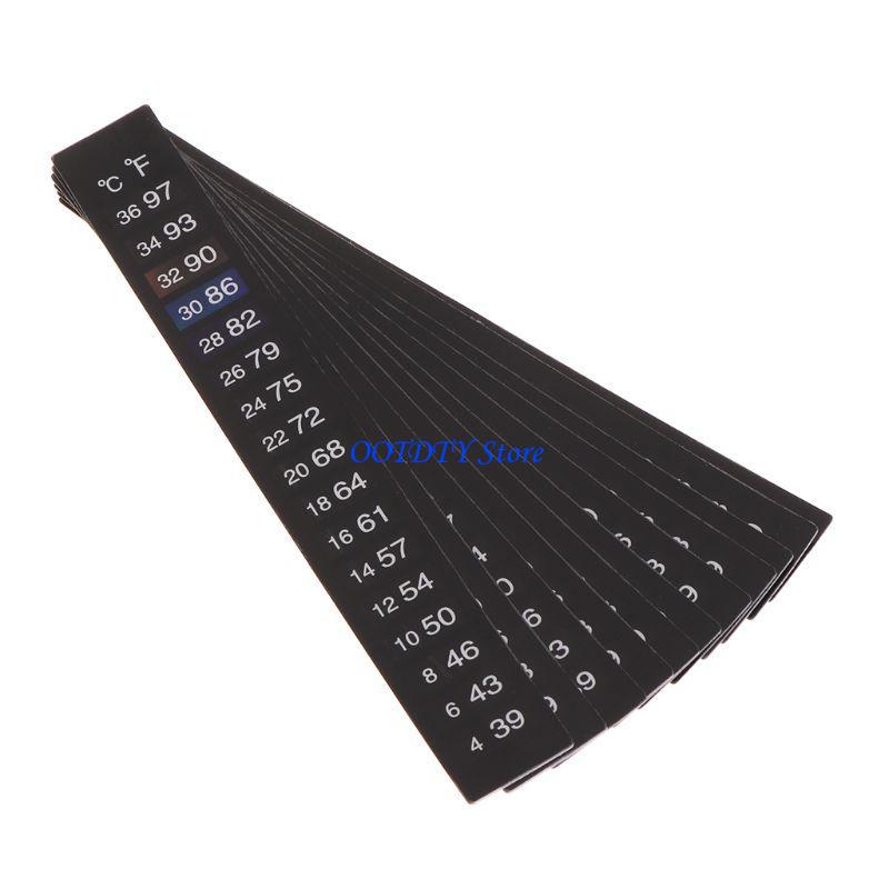367A 10 PCS Betta Sticker Tert - Temperature Strip Thermometer avaliação e preço