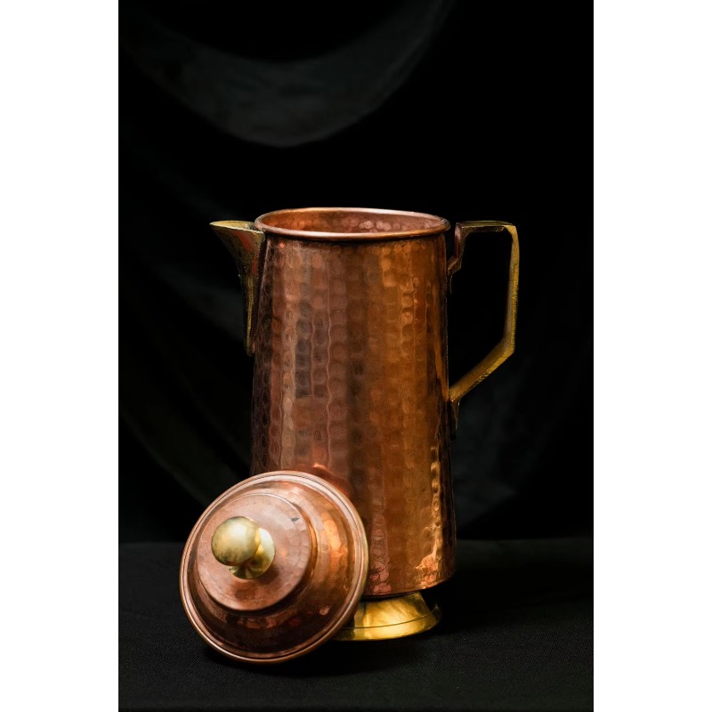 Jarro de cobre polido marrom v - Vintage Coffee Equipment avaliação e preço