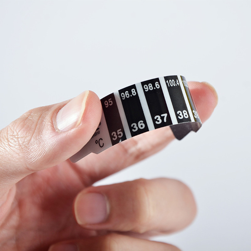 10 pçs testa cabeça tira termô - Temperature Strip Thermometer avaliação e preço